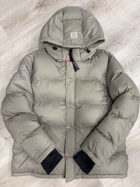 Aritzia Puff Jacket in Olive Taupe